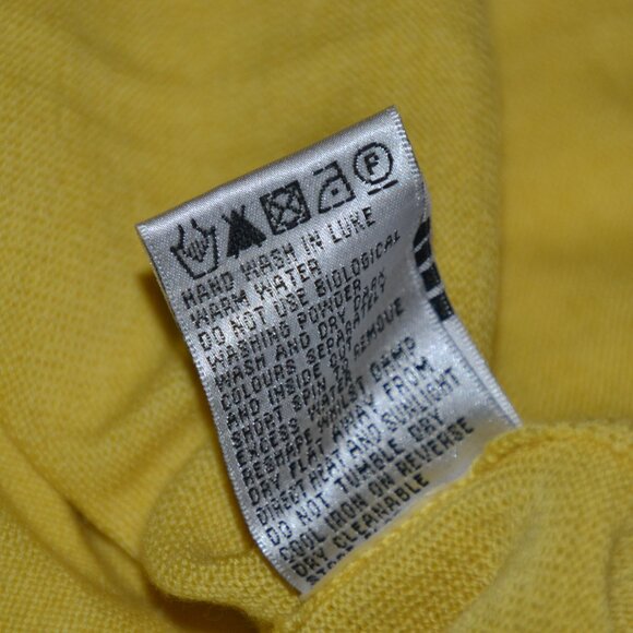 NWT Boden 100% Wool Ruffle Henley Knit Knee Length Dress Yellow 14R - Picture 10 of 10